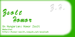 zsolt homor business card